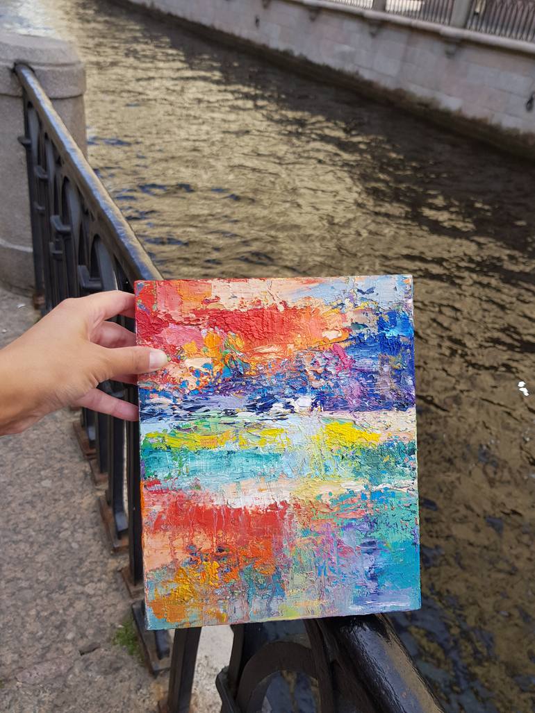Original Impressionism Abstract Painting by Alexandra Zaika