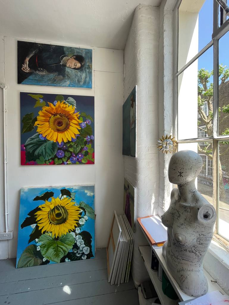 Original Figurative Floral Painting by Tatiana Talshade