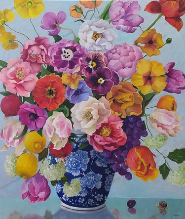 Original Floral Paintings by Emanuela Gambi