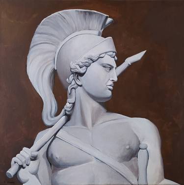 Original Figurative Classical mythology Paintings by Emanuela Gambi