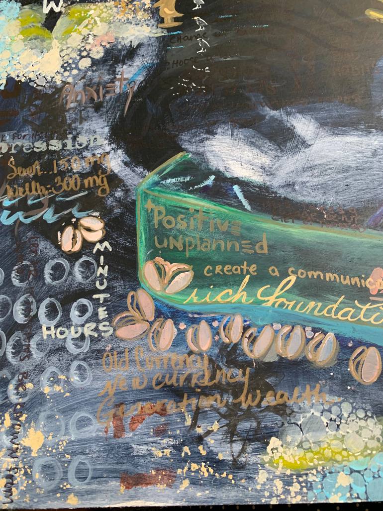 Original Abstract Expressionism Abstract Collage by Victoria Roberts