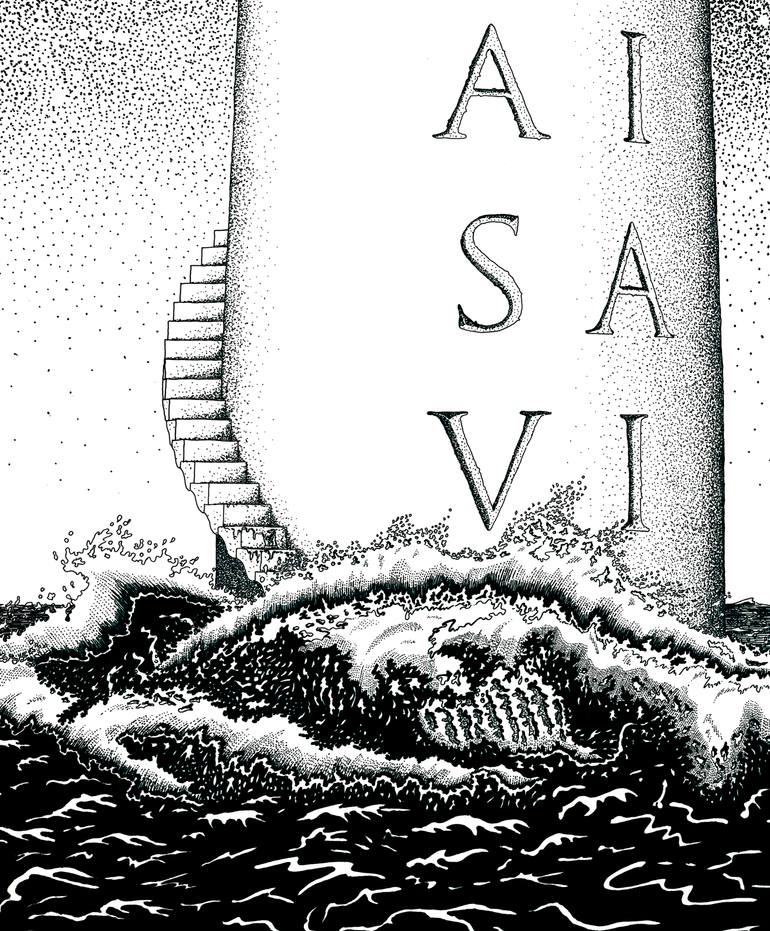 Original Symbolism Architecture Drawing by Angelo Gueli