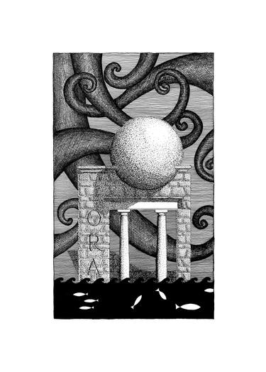 Original Symbolism Architecture Drawings by Angelo Gueli