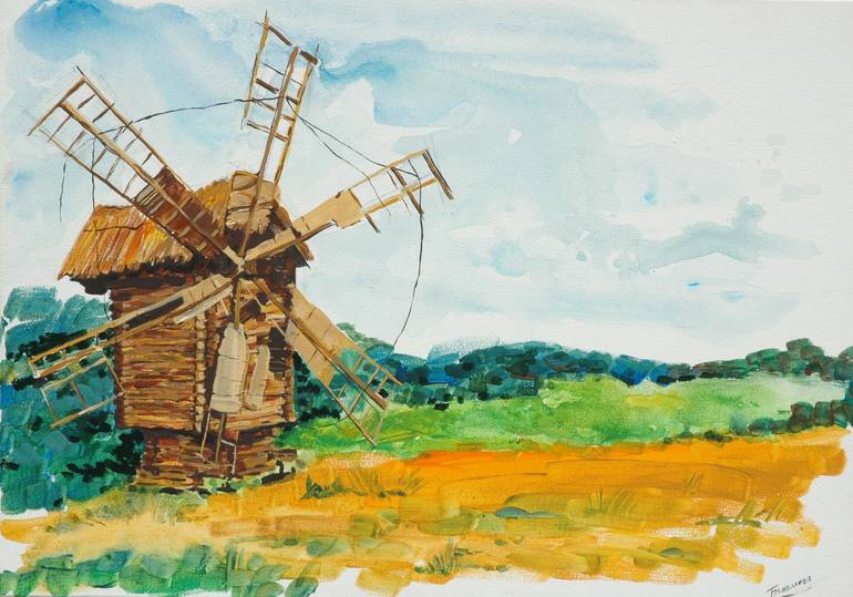 the-windmill-of-animal-farm-painting-by-iryna-usenko-saatchi-art