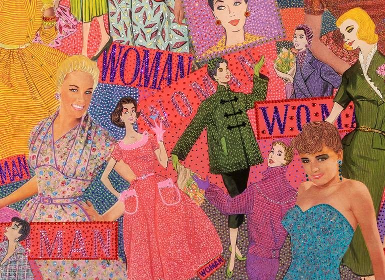 Original Pop Art Women Collage by Elizabeth Bessant