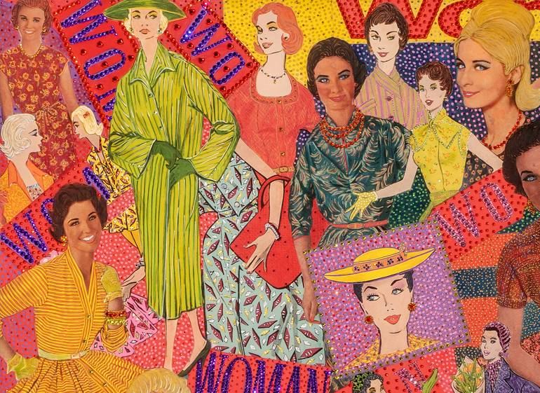 Original Pop Art Women Collage by Elizabeth Bessant