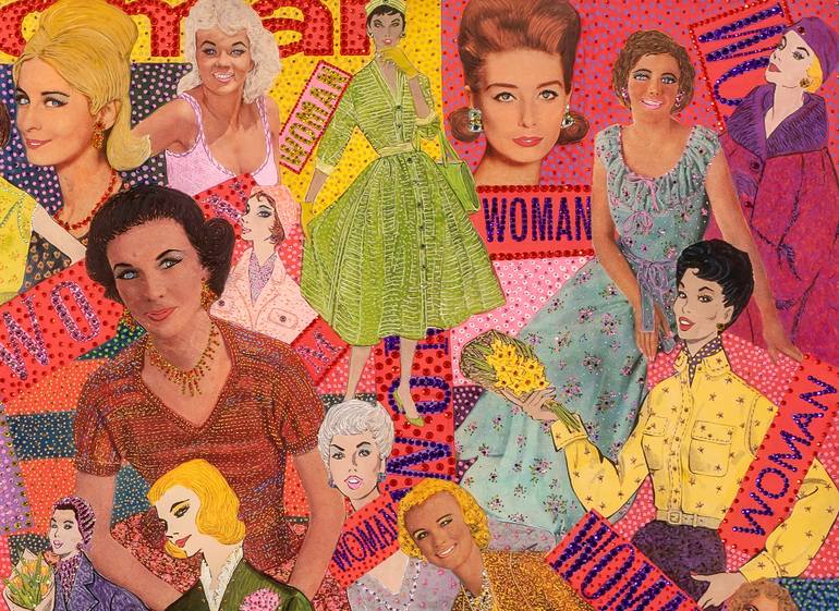 Original Pop Art Women Collage by Elizabeth Bessant