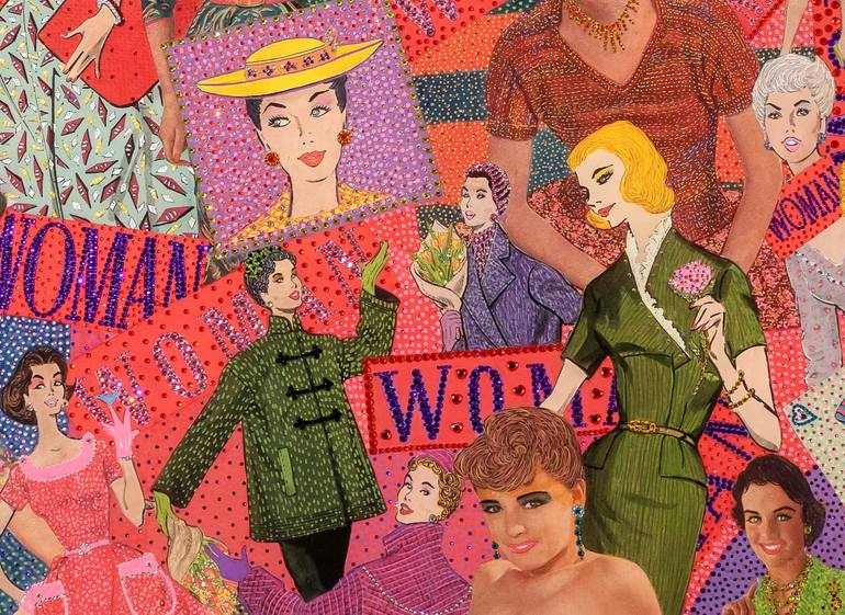 Original Pop Art Women Collage by Elizabeth Bessant