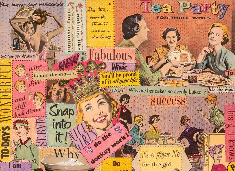 Original Pop Art Women Collage by Elizabeth Bessant