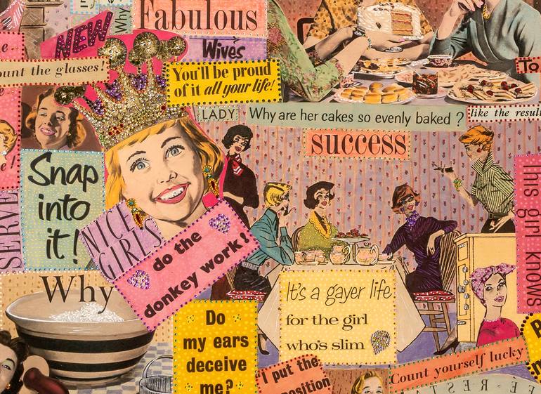 Original Pop Art Women Collage by Elizabeth Bessant