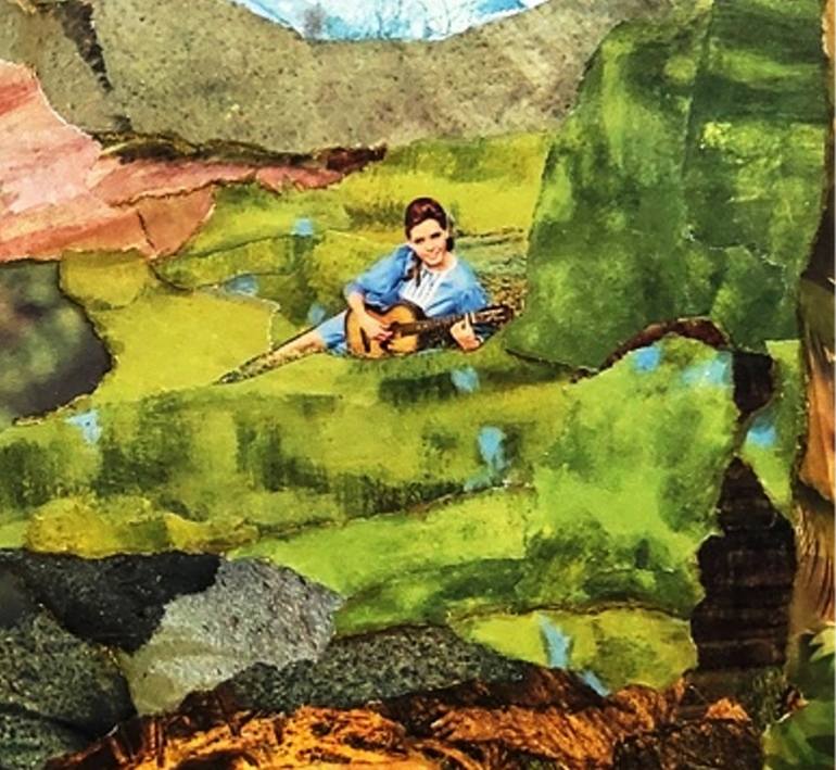 Original Impressionism Landscape Collage by Elizabeth Bessant