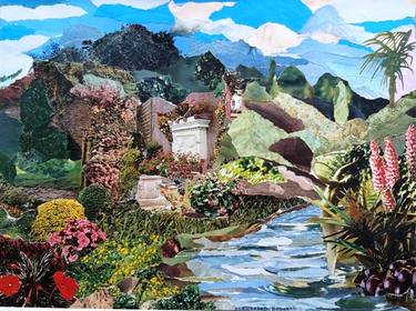 Original Landscape Collage by Elizabeth Bessant