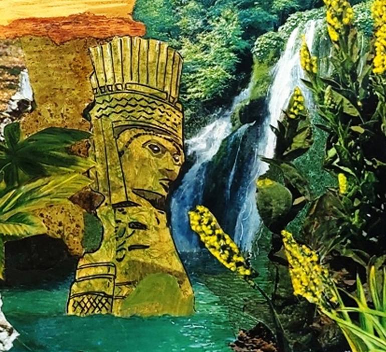 Original Impressionism Landscape Collage by Elizabeth Bessant
