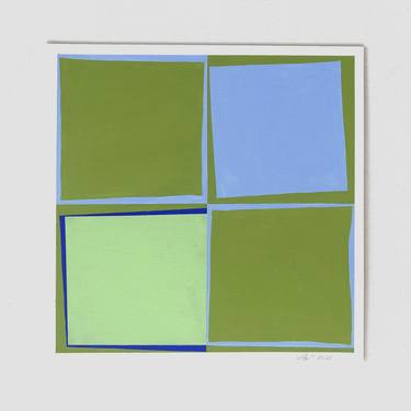 Geometric Composition Green & Blue thumb