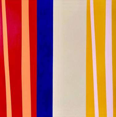 Vertical Stripes (Red, Blue, Beige) thumb