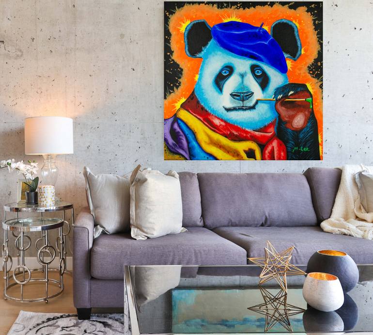 Original Abstract Animal Painting by Mikey Lee