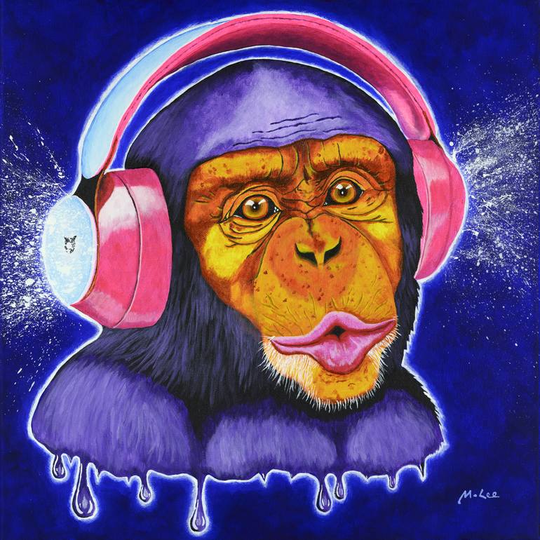Funky Monkey Painting by Mikey Lee