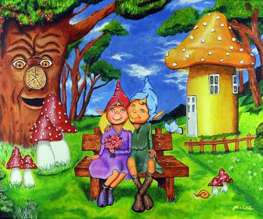 Original Illustration Love Painting by Mikey Lee