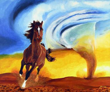 Print of Fine Art Horse Paintings by Mikey Lee