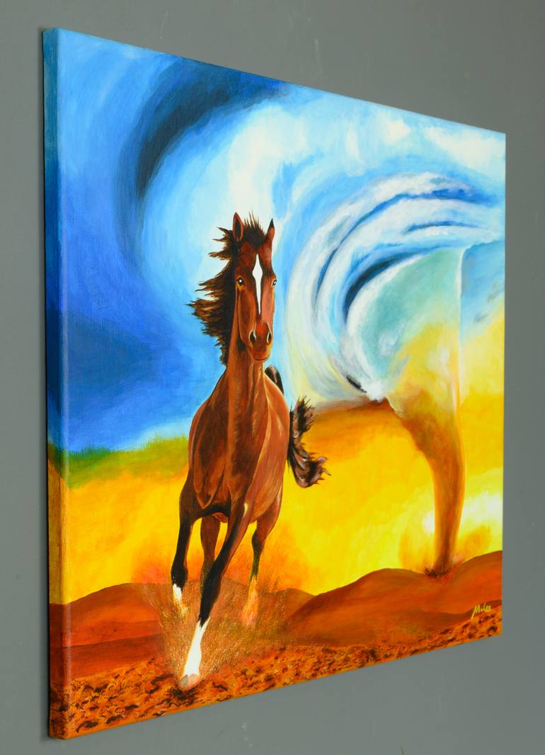 Original Figurative Horse Painting by Mikey Lee