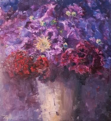 Original Impressionism Floral Paintings by Zahrah Azhar