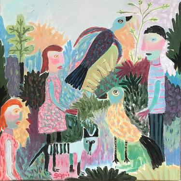 Original Contemporary Family Paintings by sari noy azaria