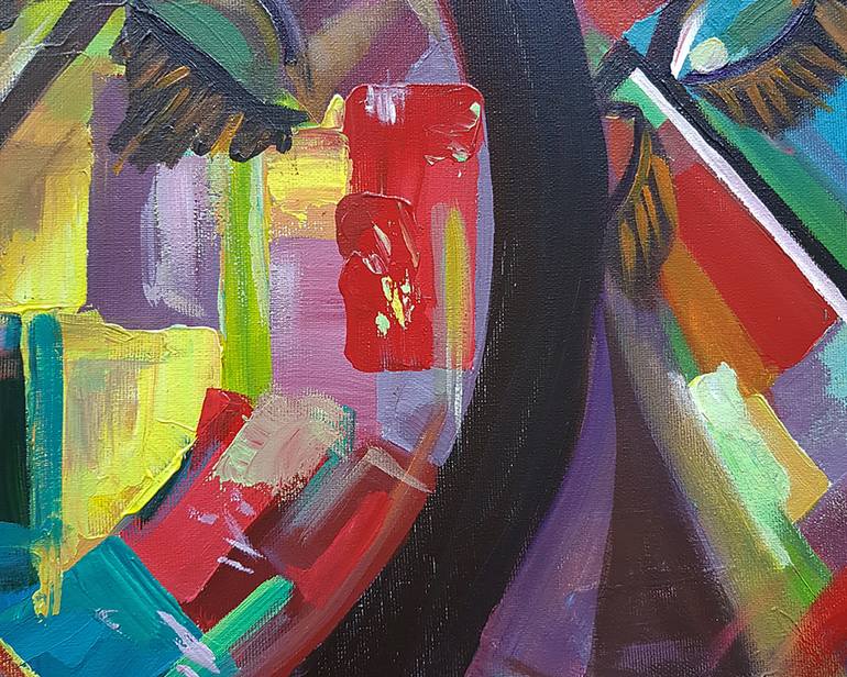 Original Abstract Expressionism Love Painting by Marina Lerner