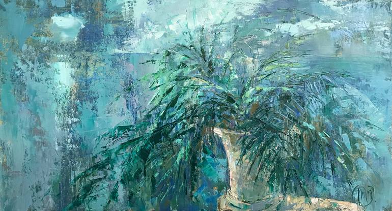 Terrace by the sea Painting by Maria Timofeeff | Saatchi Art