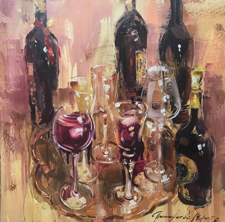 Red Painting by Maria Timofeeff | Saatchi Art