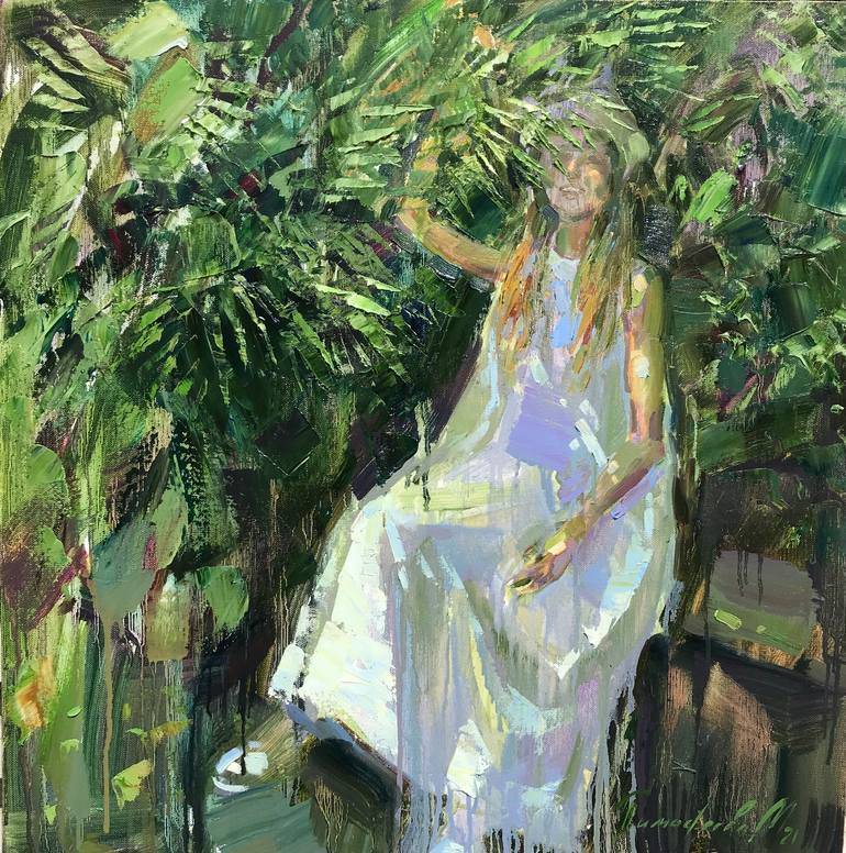 All shades of green Painting by Maria Timofeeff | Saatchi Art