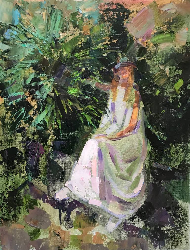 Girl in white Painting by Maria Timofeeff Saatchi Art