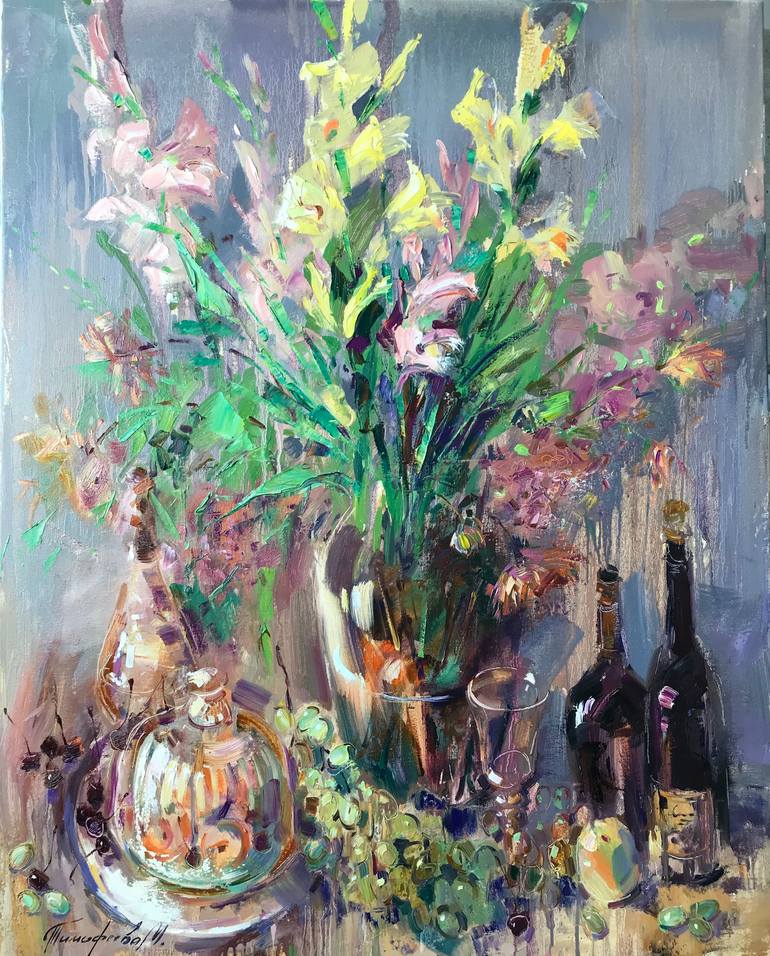 Luxurious still life Painting by Maria Timofeeff | Saatchi Art
