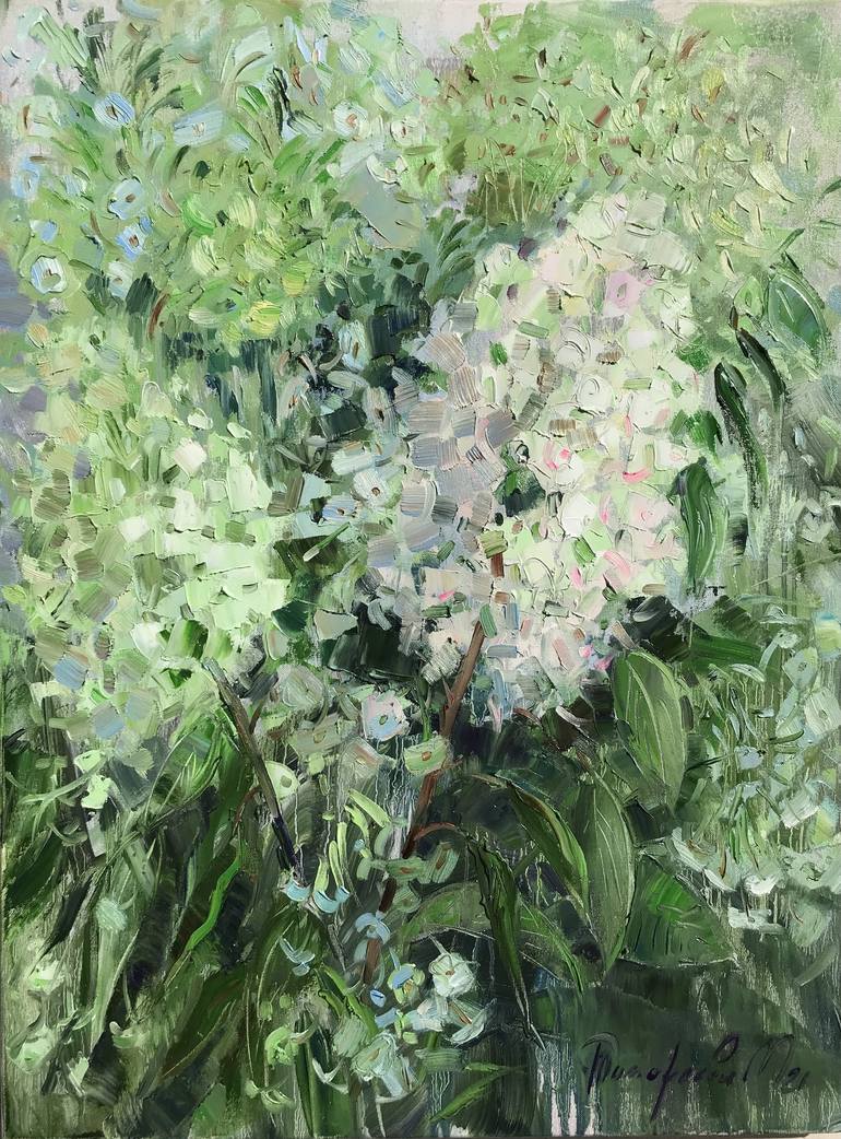 Flowers of my garden Painting by Maria Timofeeff | Saatchi Art