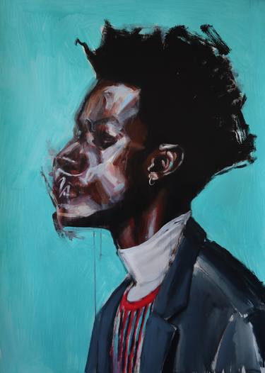 Original Portrait Painting by Mfundo Mthiyane