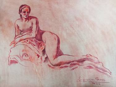 Original Fine Art Nude Drawings by Supratim Ghosh