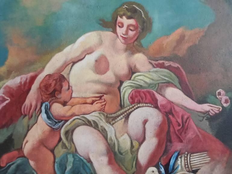 Original Abstract Nude Painting by Supratim Ghosh