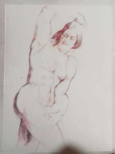 Original Figurative Nude Drawings by Supratim Ghosh