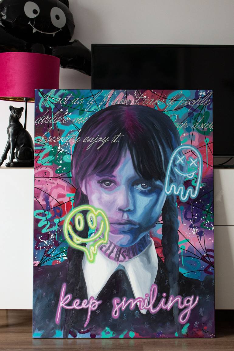 Original Pop Art Pop Culture/Celebrity Painting by Monika Mrowiec