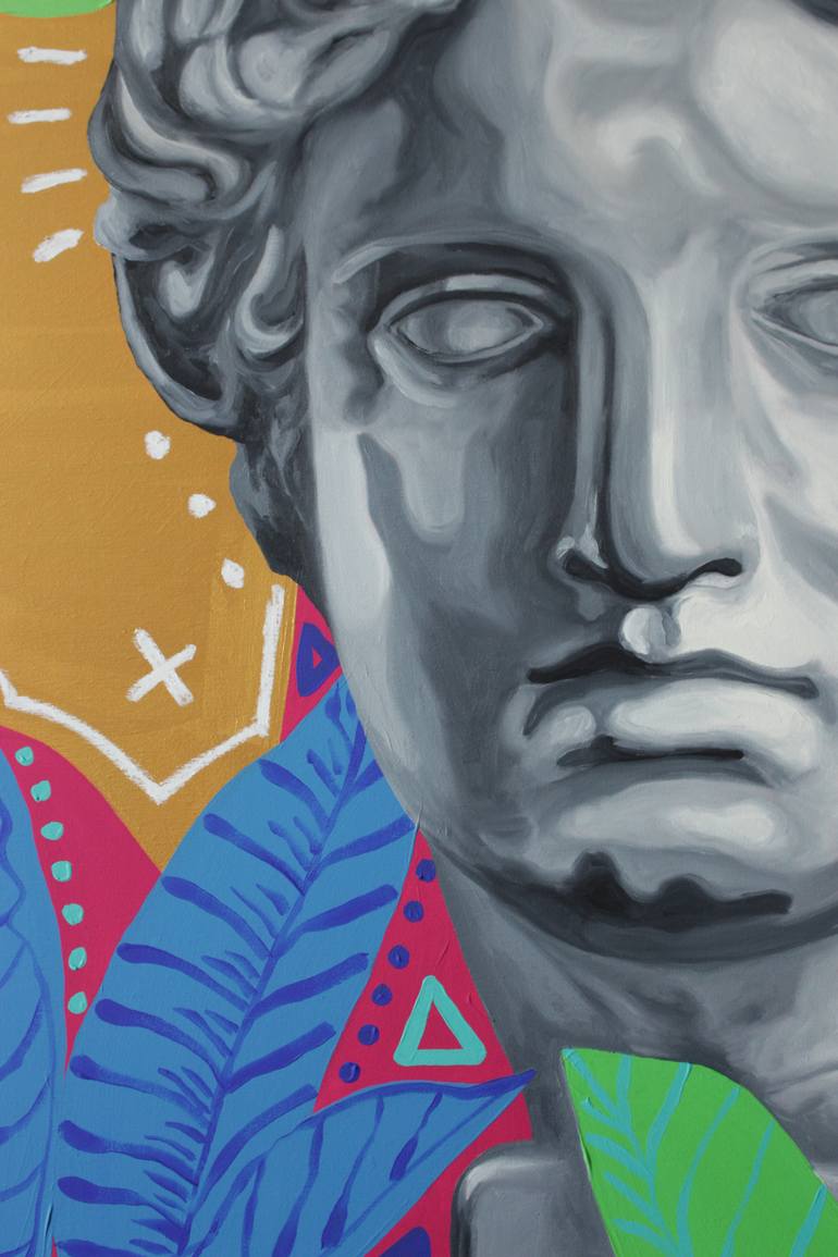 Original Abstract Classical Mythology Painting by Monika Mrowiec