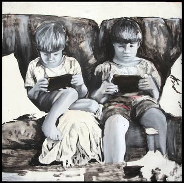 Original Figurative Children Paintings by Francesco Spanò