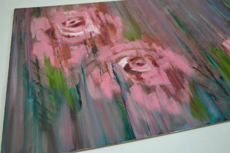 Original Abstract Expressionism Floral Painting by Liubov Gudkova