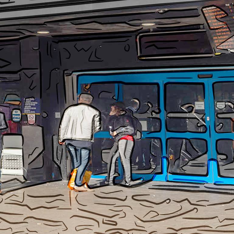 Original Documentary Cities Mixed Media by Keith Hart