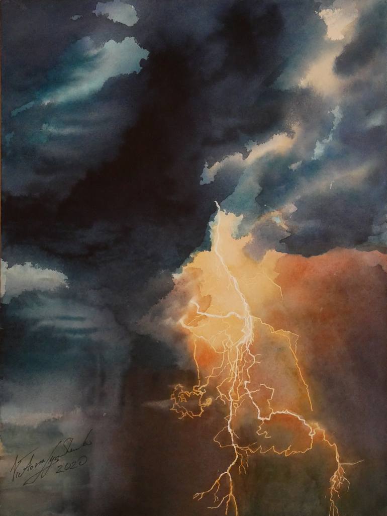 abstract lightning storm