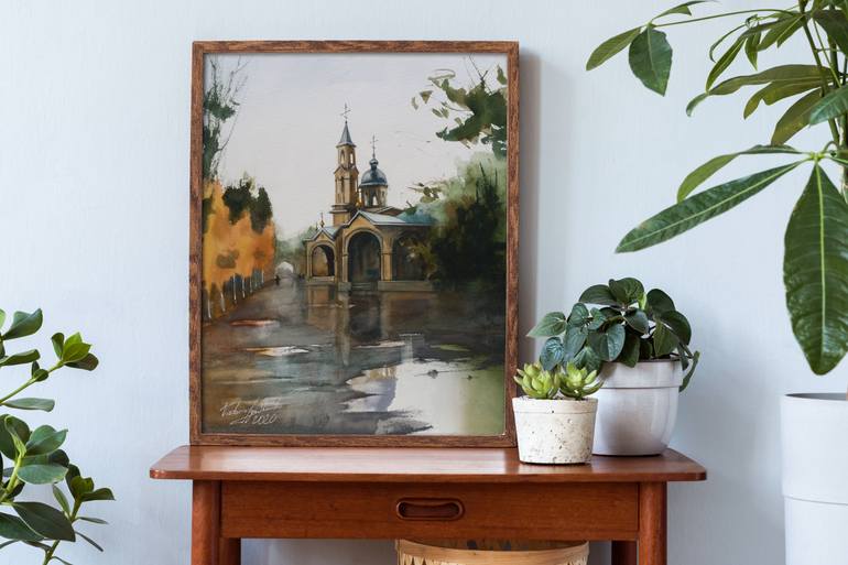 Original Impressionism Architecture Painting by Victoria Lyashenko