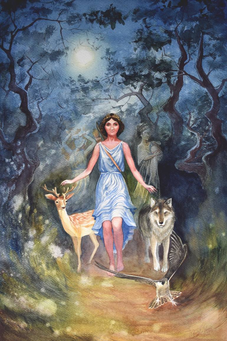 Artemis Painting by Victoria Lyashenko Saatchi Art