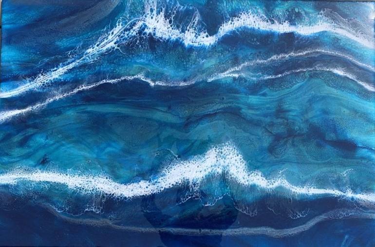 Ocean Blue Painting by Donna Howard | Saatchi Art