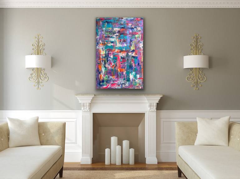 Original Abstract Expressionism Abstract Painting by Simone Braun