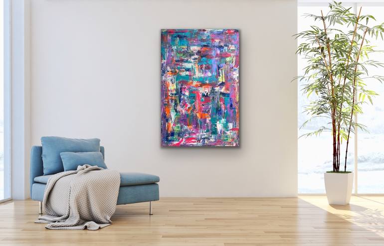 Original Abstract Expressionism Abstract Painting by Simone Braun