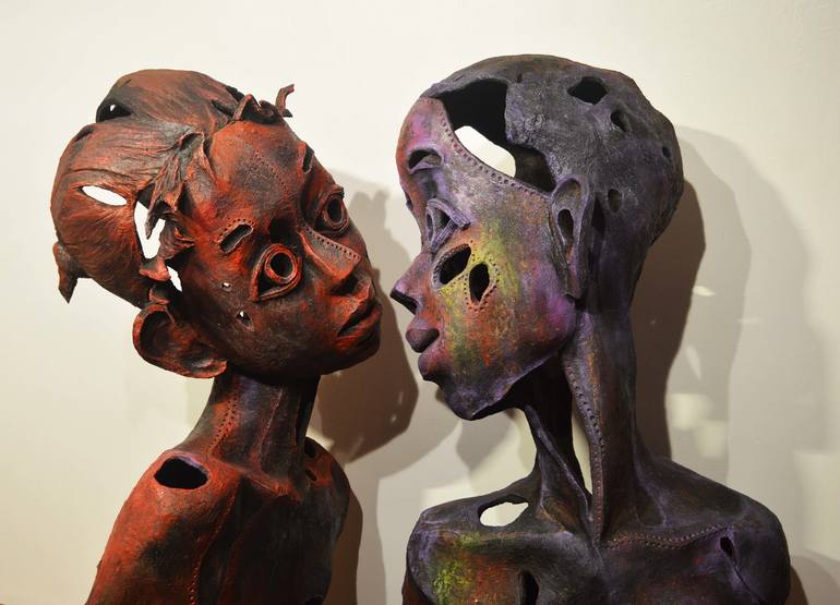 Original Conceptual Children Sculpture by Phillip Nzekwe