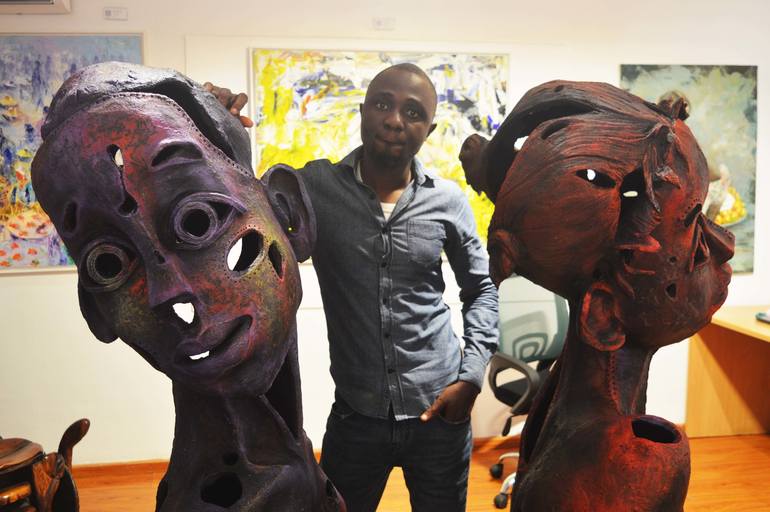 Original Conceptual Children Sculpture by Phillip Nzekwe